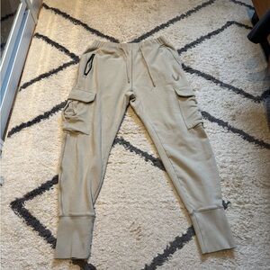 ASRV Beige Cargo Jogger Pants